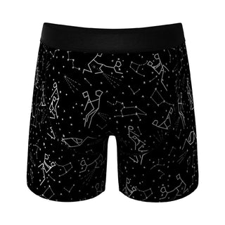 Shinesty The Big Bang Glow-in-the-Dark Constellation Print Moisture Wicking Boxers