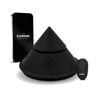The Cowgirl Cone Sit-On App-Enabled Vibrator With Two Attachments and Strong Suction Cup