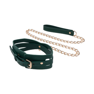 Sportsheets Sex & Mischief Indica Green Cutout Collar and Leash