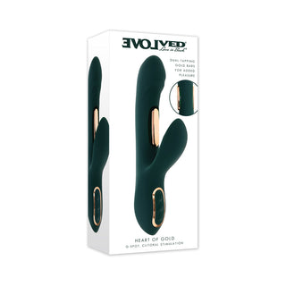 Evolved Heart Of Gold Green Vibrator