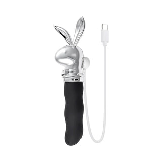 Playboy Bunny On The Go 2 AM Girthy Flexible G-Spot Vibrator with Rabbit Head Travel Case