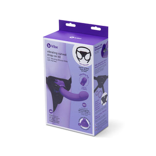 b-Vibe Vibrating Curved Strap-On Dildo Kit - G-Spot Pleasure for Couples