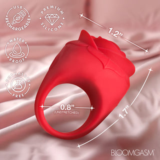 Bloomgasm Rose Ring Clitoral Vibrator - Discreet Finger Pleasure