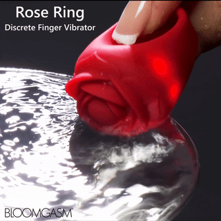 Bloomgasm Rose Ring Clitoral Vibrator - Discreet Finger Pleasure