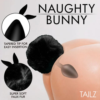 Tailz Fluffy Bunny Tail Silicone Plug