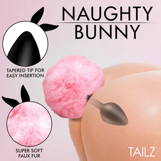 Tailz Fluffy Bunny Tail Silicone Plug