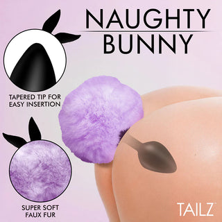 Tailz Fluffy Bunny Tail Silicone Plug