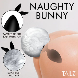 Tailz Fluffy Bunny Tail Silicone Plug
