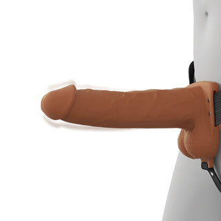 Fantasy X-Tensions Elite Vibrating Hollow Dual Density 7 inch Strap-On