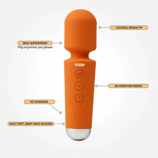 VUSH Essentials Rechargeable Mini Wand Vibrator