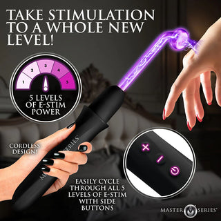 Master Series Elektrawand Rechargeable E-Stim Wand with Attachments