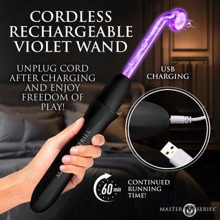 Master Series Elektrawand Rechargeable E-Stim Wand with Attachments