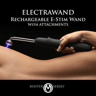 Master Series Elektrawand Rechargeable E-Stim Wand with Attachments