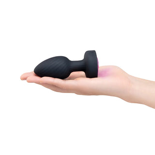 b-Vibe 3.5 in. Light-Up Remote Control Rotating and Vibrating LED Butt Plug