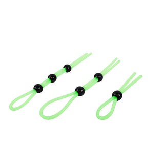 Adam & Eve Glo-Hard Adjustable Lasso Cock Ring Set