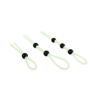 Adam & Eve Glo-Hard Adjustable Lasso Cock Ring Set