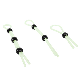 Adam & Eve Glo-Hard Adjustable Lasso Cock Ring Set