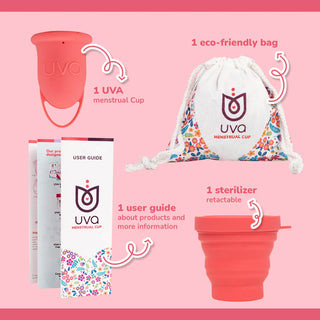 Uva FDA-Registered Reusable Menstrual Cup Set