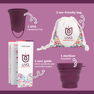 Uva FDA-Registered Reusable Menstrual Cup Set