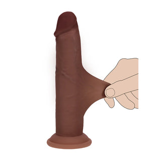 Realrock Sliding Skin Dual Density Realistic 6 Inch Suction Cup Dildo