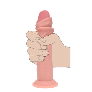 Realrock Sliding Skin Dual Density Realistic 6 Inch Suction Cup Dildo