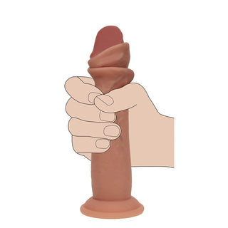 Realrock Sliding Skin Dual Density Realistic 6 Inch Suction Cup Dildo