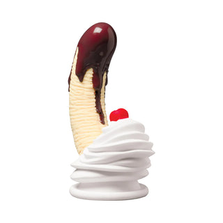 Simply Sweet Chocolate Dipped Banana Split Premium Silicone Dildo With Suction Cup