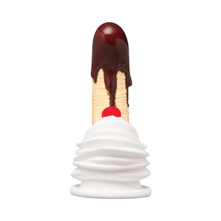 Simply Sweet Chocolate Dipped Banana Split Premium Silicone Dildo With Suction Cup