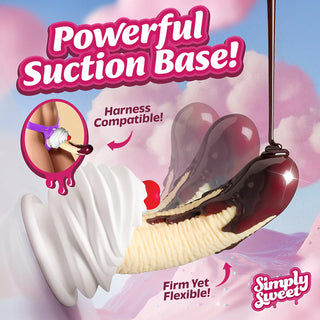 Simply Sweet Chocolate Dipped Banana Split Premium Silicone Dildo With Suction Cup