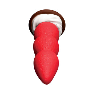 Simply Sweet Strawberry Sweet Cream Premium Silicone Dildo With Suction Cup