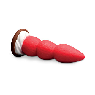 Simply Sweet Strawberry Sweet Cream Premium Silicone Dildo With Suction Cup