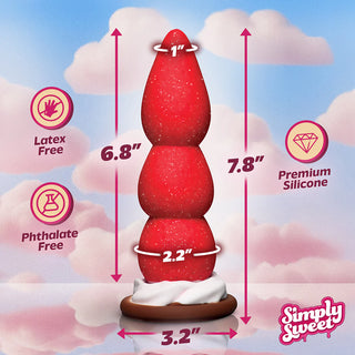 Simply Sweet Strawberry Sweet Cream Premium Silicone Dildo With Suction Cup