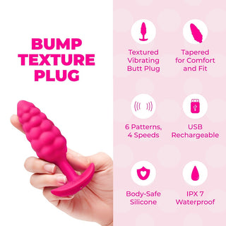 b-Vibe Bump Texture Vibrating Butt Plug