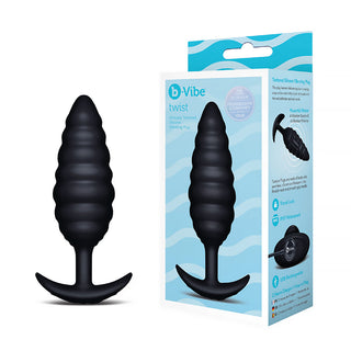 b-Vibe Twist Texture Vibrating Plug Black