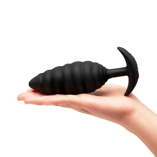 b-Vibe Twist Texture Vibrating Plug Black