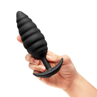 b-Vibe Twist Texture Vibrating Plug Black