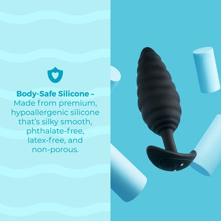 b-Vibe Twist Texture Vibrating Plug Black