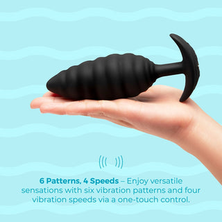 b-Vibe Twist Texture Vibrating Plug Black