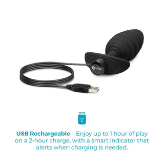 b-Vibe Twist Texture Vibrating Plug Black