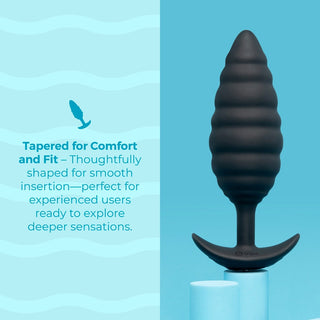 b-Vibe Twist Texture Vibrating Plug Black