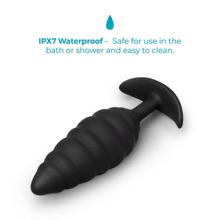 b-Vibe Twist Texture Vibrating Plug Black