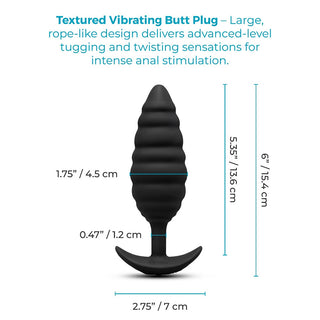 b-Vibe Twist Texture Vibrating Plug Black