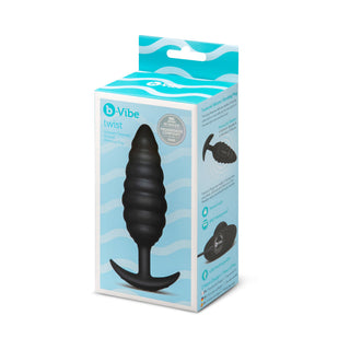 b-Vibe Twist Texture Vibrating Plug Black