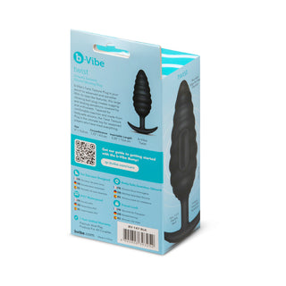 b-Vibe Twist Texture Vibrating Plug Black