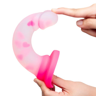 Together Toy 6 in. Heartfloat Bliss Heart Confetti Silicone Dildo