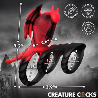 Creature Cocks Dragon Flight Vibrating Remote Control Cock Ring