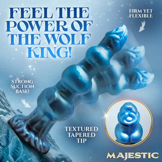 Majestic Auren Wolf King Beaded Silicone Dildo