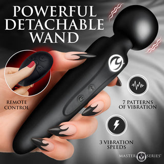 Master Series Thunderstick Thigh Strap Remote Controlled Vibrating Wand with Harness