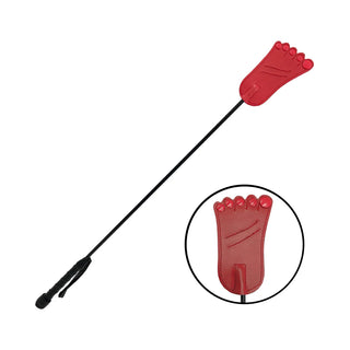 Rouge Leather Foot Riding Crop