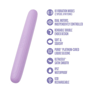 Play With Me Silicone Double Ended Rechargeable Vibrator